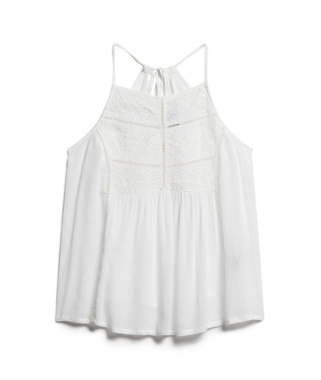 Cami-Oberteil mit Vintage-Spitzenpasse Cami-Oberteil mit Vintage-Spitzenpasse