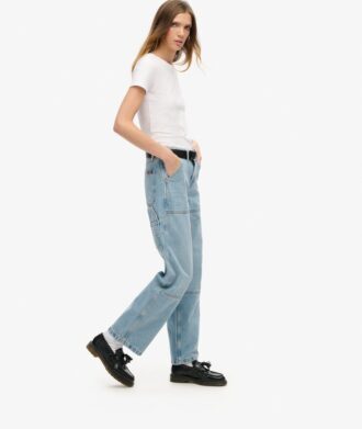 Carpenter-Jeans aus Denim mit mittlerer Leibhöhe