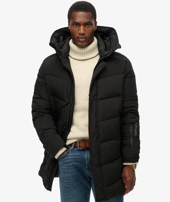 City Chevron Padded Parka Coat City Chevron Padded Parka Coat