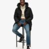 City Chevron Padded Parka Coat City Chevron Padded Parka Coat