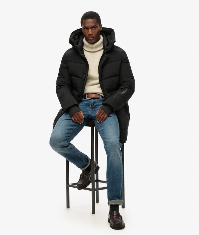 City Chevron Padded Parka Coat City Chevron Padded Parka Coat