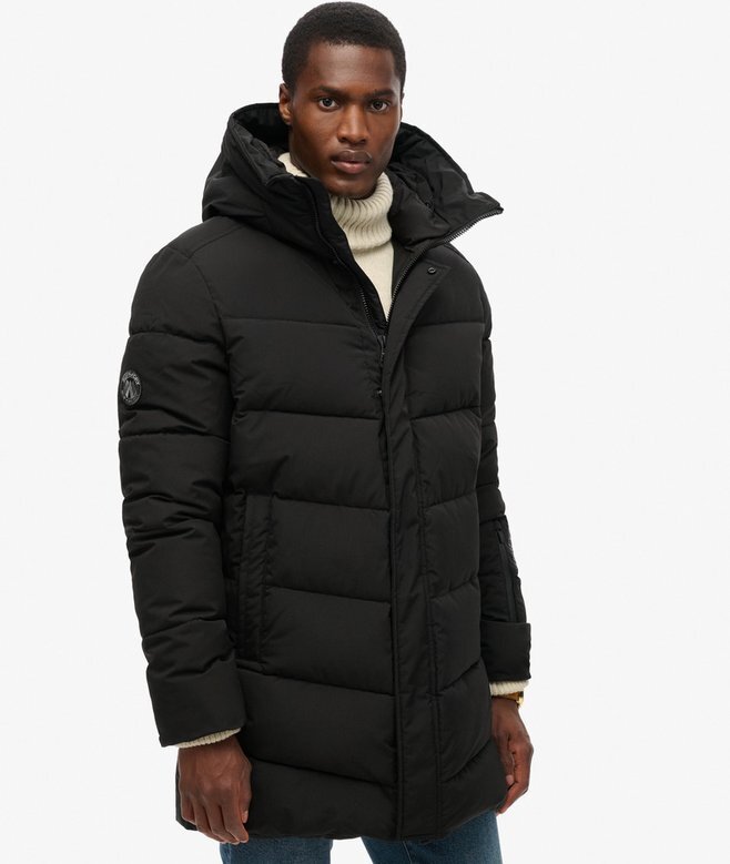 City Chevron Padded Parka Coat City Chevron Padded Parka Coat