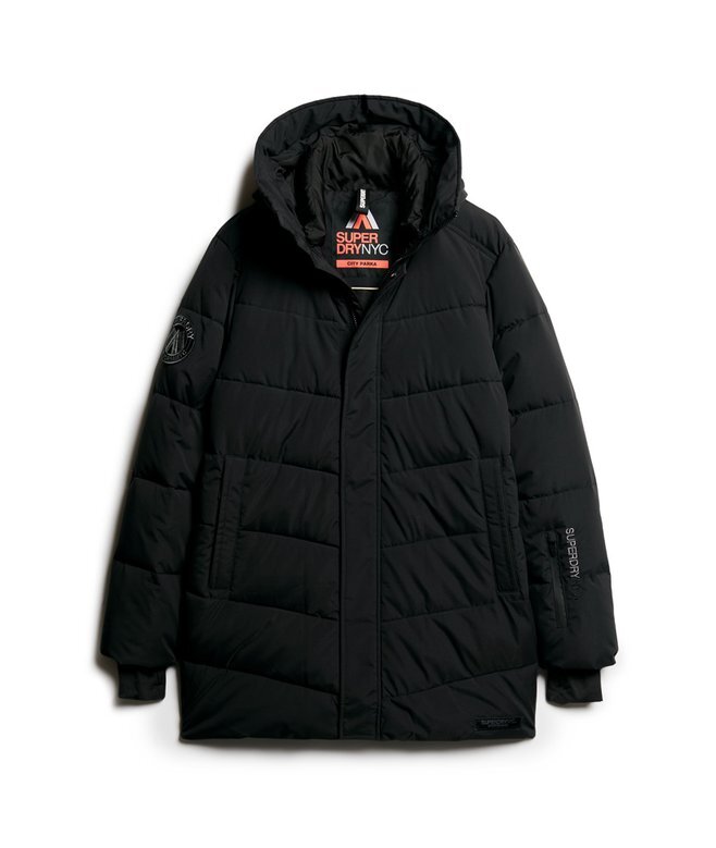 City Chevron Padded Parka Coat City Chevron Padded Parka Coat