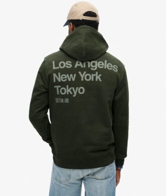Core Logo City Kapuzenpullover mit lockerer Passform