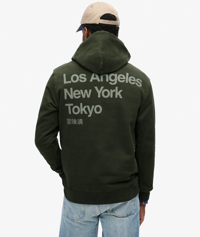 Core Logo City Kapuzenpullover mit lockerer Passform Core Logo City Kapuzenpullover mit lockerer Passform
