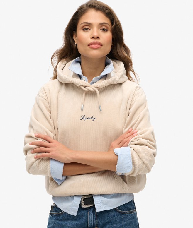 Country Club Velours-Kapuzenpullover mit lockerer Passform Country Club Velours-Kapuzenpullover mit lockerer Passform