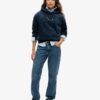Country Club Velours-Kapuzenpullover mit lockerer Passform