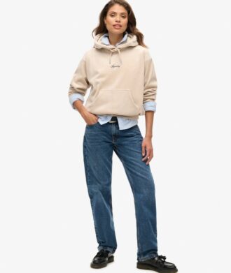 Country Club Velours-Kapuzenpullover mit lockerer Passform Country Club Velours-Kapuzenpullover mit lockerer Passform