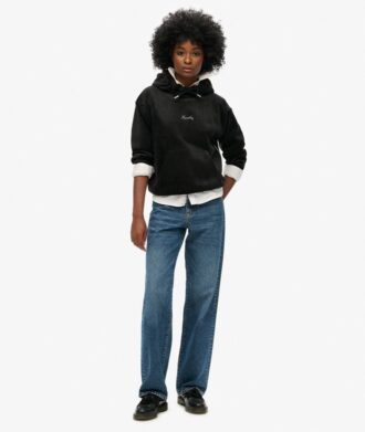 Country Club Velours-Kapuzenpullover mit lockerer Passform Country Club Velours-Kapuzenpullover mit lockerer Passform