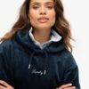 Country Club Velours-Kapuzenpullover mit lockerer Passform