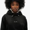 Country Club Velours-Kapuzenpullover mit lockerer Passform