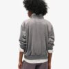 Country Club Velours-Sweatshirt mit halbem Reißverschluss