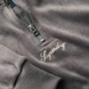 Country Club Velours-Sweatshirt mit halbem Reißverschluss