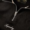Country Club Velours-Sweatshirt mit halbem Reißverschluss
