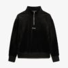 Country Club Velours-Sweatshirt mit halbem Reißverschluss
