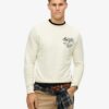 Crew-Sweatshirt mit Kupfer-Label-Grafik Crew-Sweatshirt mit Kupfer-Label-Grafik