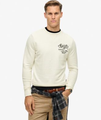 Crew-Sweatshirt mit Kupfer-Label-Grafik