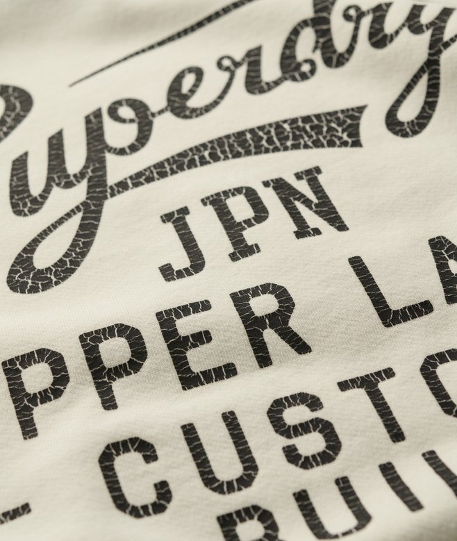 Crew-Sweatshirt mit Kupfer-Label-Grafik Crew-Sweatshirt mit Kupfer-Label-Grafik
