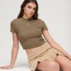 Cropped-T-Shirt aus Organic Cotton mit Stickerei Cropped-T-Shirt aus Organic Cotton mit Stickerei