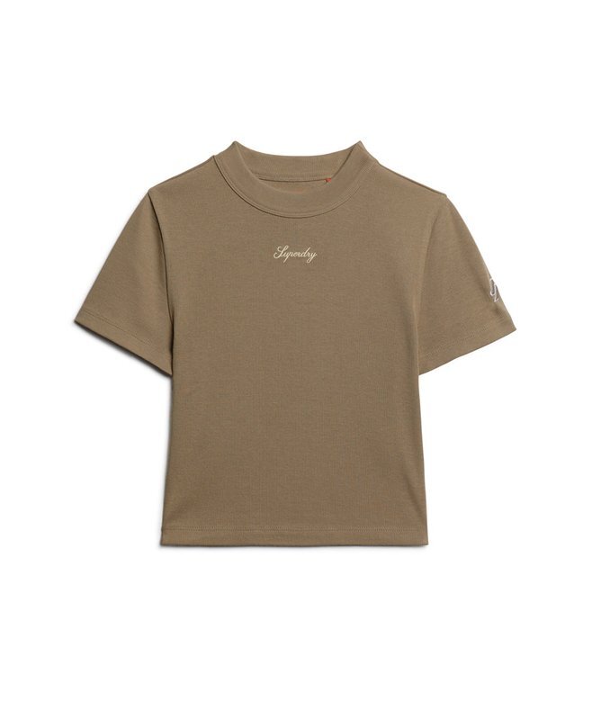 Cropped-T-Shirt aus Organic Cotton mit Stickerei Cropped-T-Shirt aus Organic Cotton mit Stickerei
