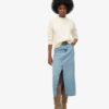 Denim-Maxirock mit Schlitz Denim-Maxirock mit Schlitz