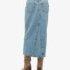 Denim-Maxirock mit Schlitz Denim-Maxirock mit Schlitz