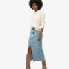 Denim-Maxirock mit Schlitz Denim-Maxirock mit Schlitz