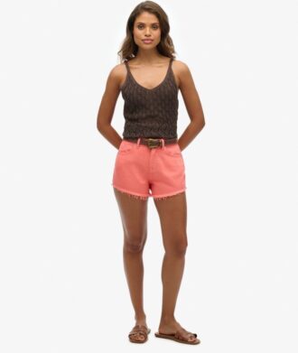 Denim-Shorts mit hoher Leibhöhe