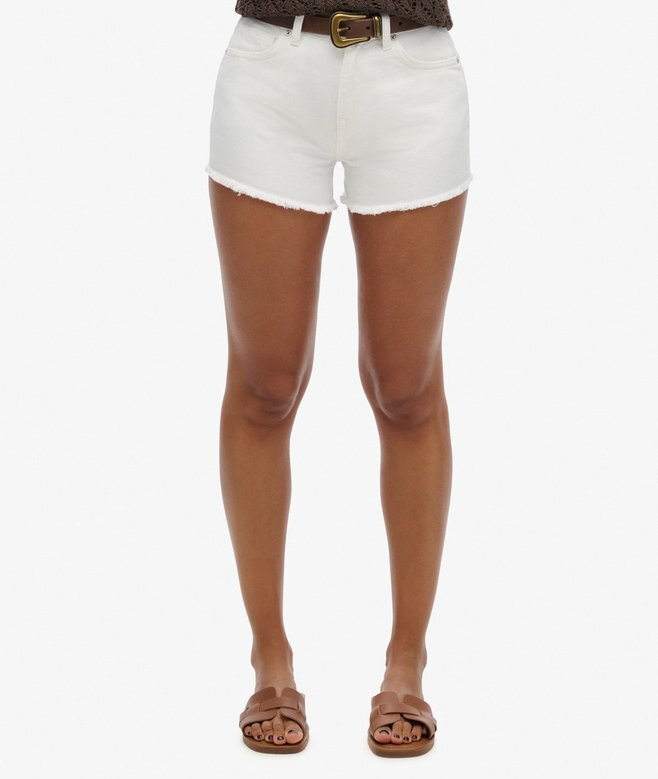 Denim-Shorts mit hoher Leibhöhe Denim-Shorts mit hoher Leibhöhe