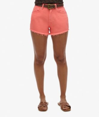 Denim-Shorts mit hoher Leibhöhe
