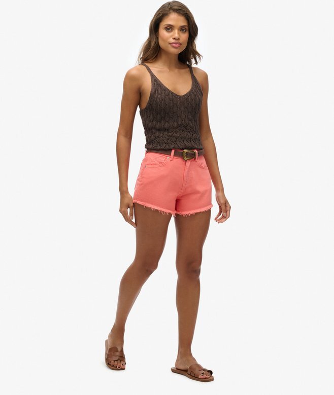 Denim-Shorts mit hoher Leibhöhe Denim-Shorts mit hoher Leibhöhe