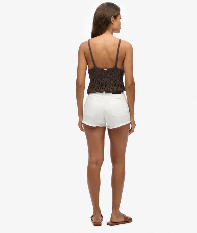 Denim-Shorts mit hoher Leibhöhe Denim-Shorts mit hoher Leibhöhe