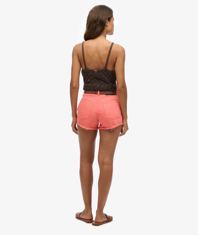 Denim-Shorts mit hoher Leibhöhe Denim-Shorts mit hoher Leibhöhe