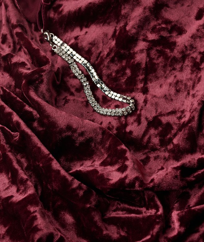 Diamonte-Samt-Maxikleid Diamonte-Samt-Maxikleid