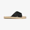 Espadrille-Slider mit gekreuzten Riemen