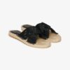 Espadrille-Slider mit gekreuzten Riemen