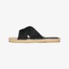 Espadrille-Slider mit gekreuzten Riemen