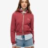 Essential Logo Cropped Zip Kapuzenpullover Essential Logo Cropped Zip Kapuzenpullover