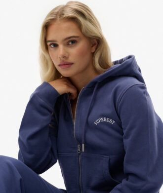 Essential Logo Cropped Zip Kapuzenpullover Essential Logo Cropped Zip Kapuzenpullover