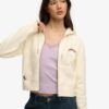 Essential Logo Cropped Zip Kapuzenpullover