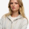 Essential Logo Cropped Zip Kapuzenpullover