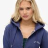 Essential Logo Cropped Zip Kapuzenpullover