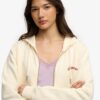 Essential Logo Cropped Zip Kapuzenpullover