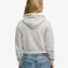 Essential Logo Cropped Zip Kapuzenpullover