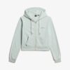 Essential Logo Cropped Zip Kapuzenpullover Essential Logo Cropped Zip Kapuzenpullover