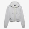 Essential Logo Cropped Zip Kapuzenpullover