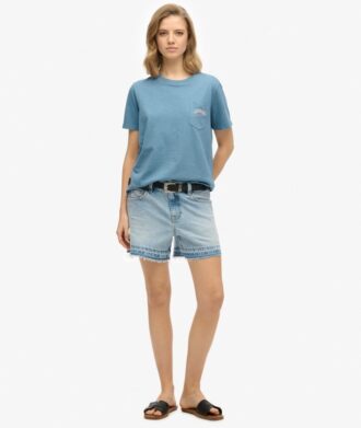 Essential Logo Garment Dye Pocket T-Shirt