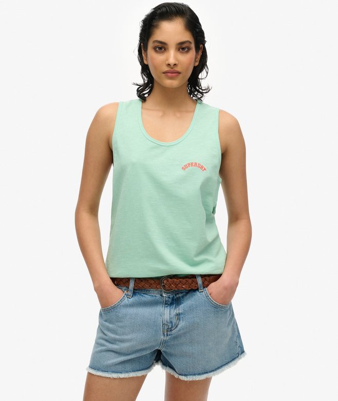 Essential Logo Garment Dye Vest Top Essential Logo Garment Dye Vest Top