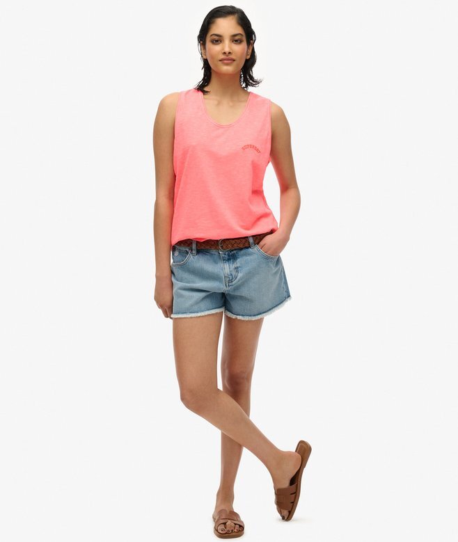 Essential Logo Garment Dye Vest Top Essential Logo Garment Dye Vest Top