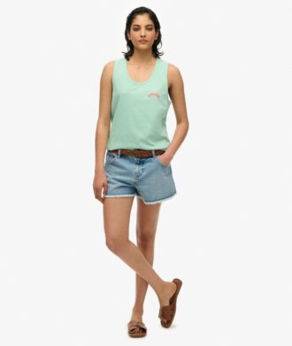 Essential Logo Garment Dye Vest Top
